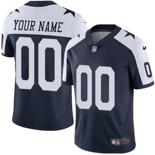 Nike Dallas Cowboys Navy Men Customized Throwback Vapor Untouchable Limited Jersey